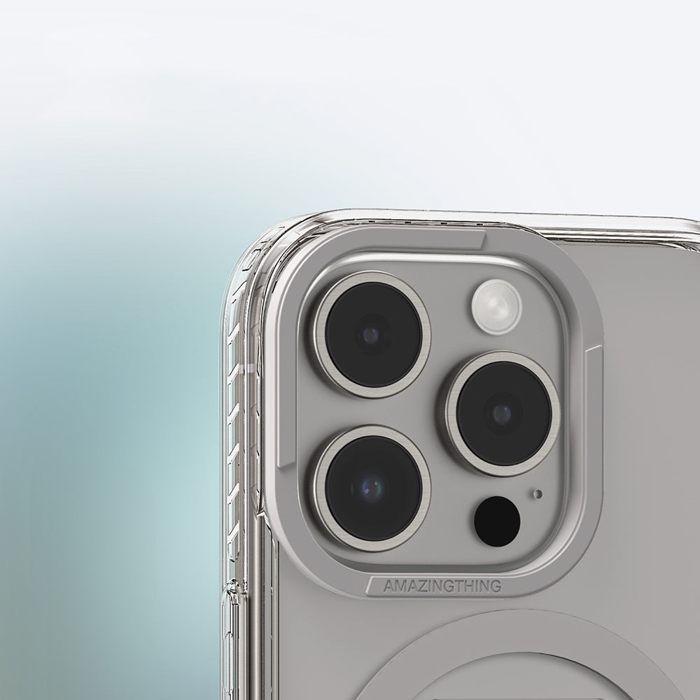 Apple iPhone 16 Pro Max Kılıf M-safe Şarj Özellikli Standlı Amazingthing Titan Pro Plus Kapak Siyah