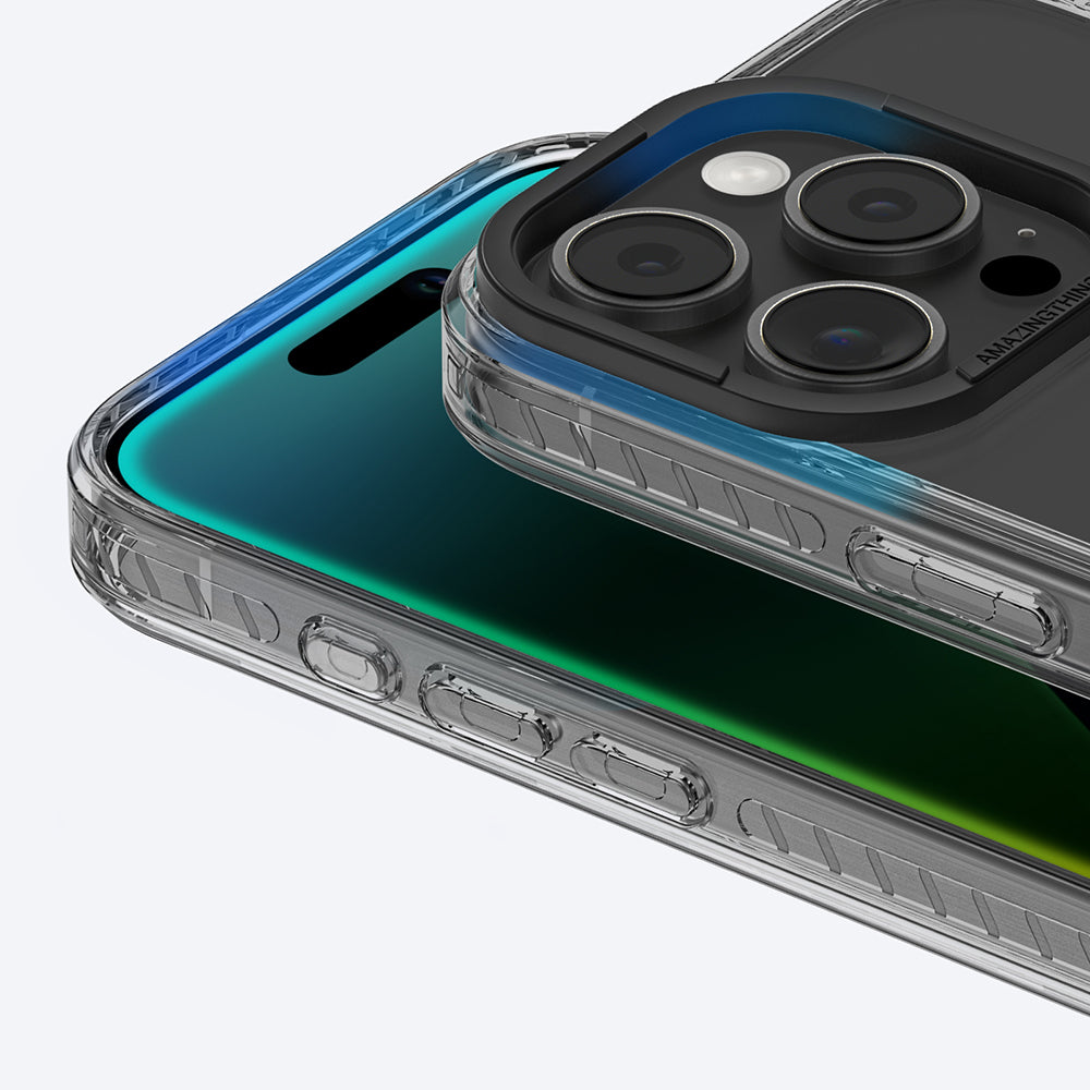 Apple iPhone 16 Pro Max Kılıf M-safe Şarj Özellikli Standlı Amazingthing Titan Pro Plus Kapak Gri