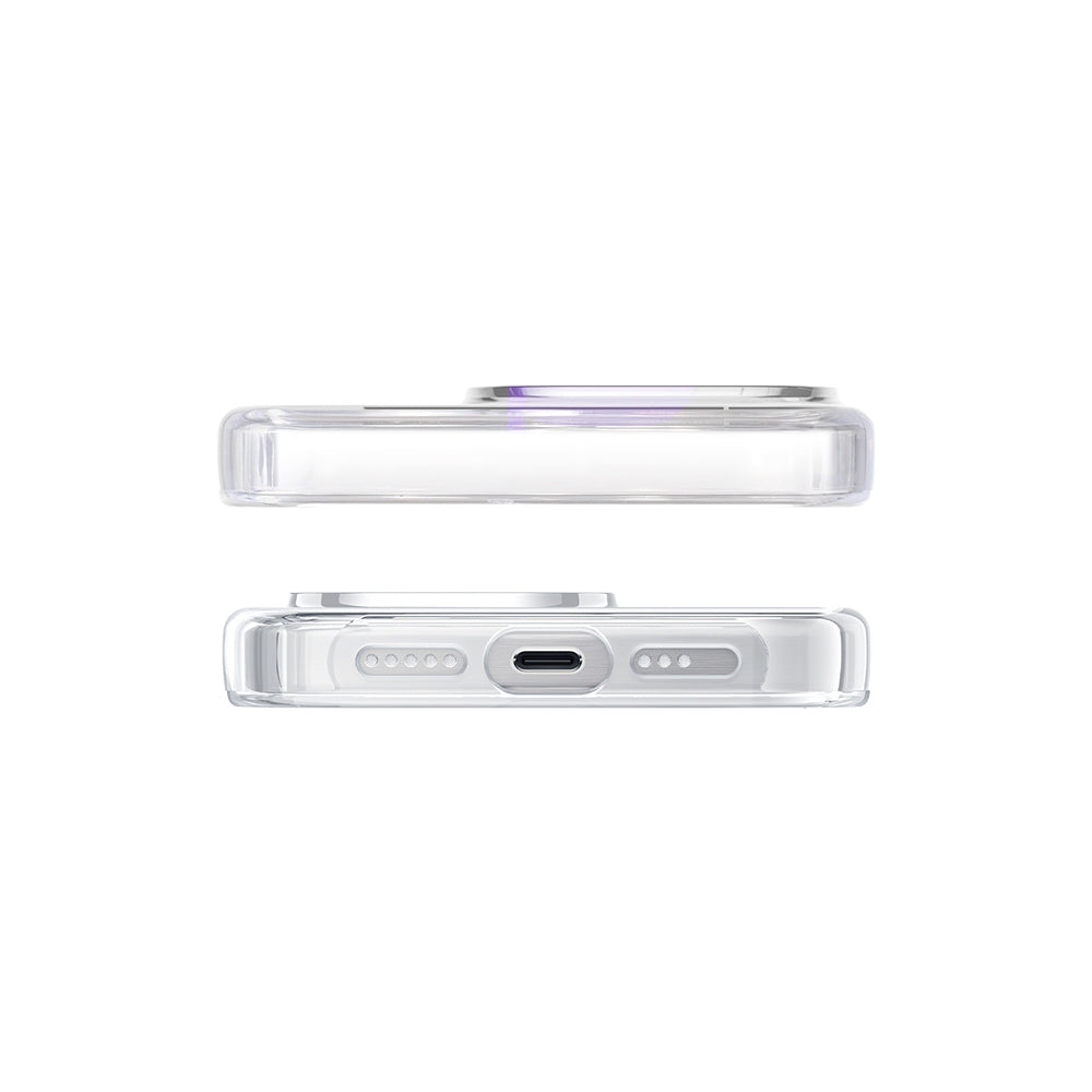 Apple iPhone 16 Pro Max Kılıf M-safe Şarj Özellikli Standlı Pynana Dancing Streamer Serisi Kapak Mor