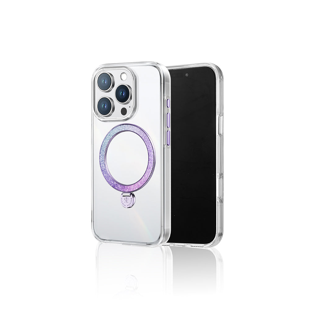 Apple iPhone 16 Pro Max Kılıf M-safe Şarj Özellikli Standlı Pynana Dancing Streamer Serisi Kapak Mor