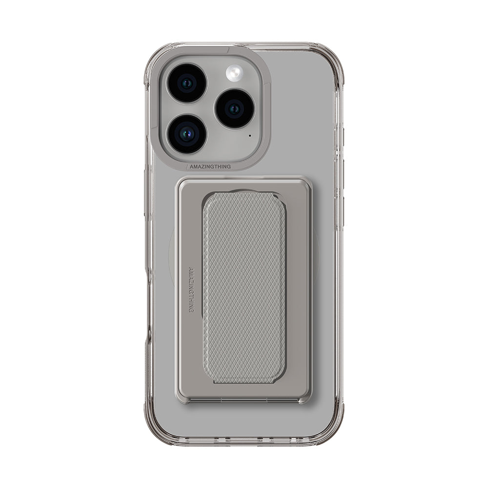 Apple iPhone 16 Pro Max Kılıf M-safe Şarj Özellikli Standlı Set Amazingthing Omni Adventure Serisi Kapak Rose Gold