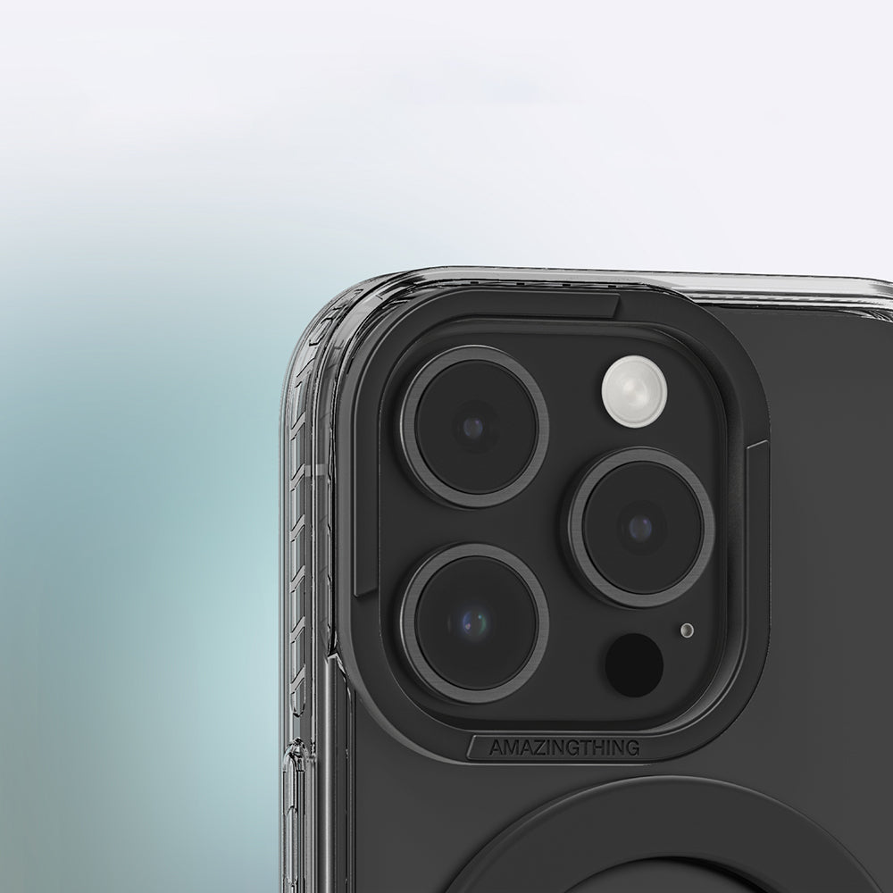 Apple iPhone 16 Pro Max Kılıf M-safe Şarj Özellikli Yüzük Standlı Amazingthing Titan Pro Serisi Kapak Rose Gold