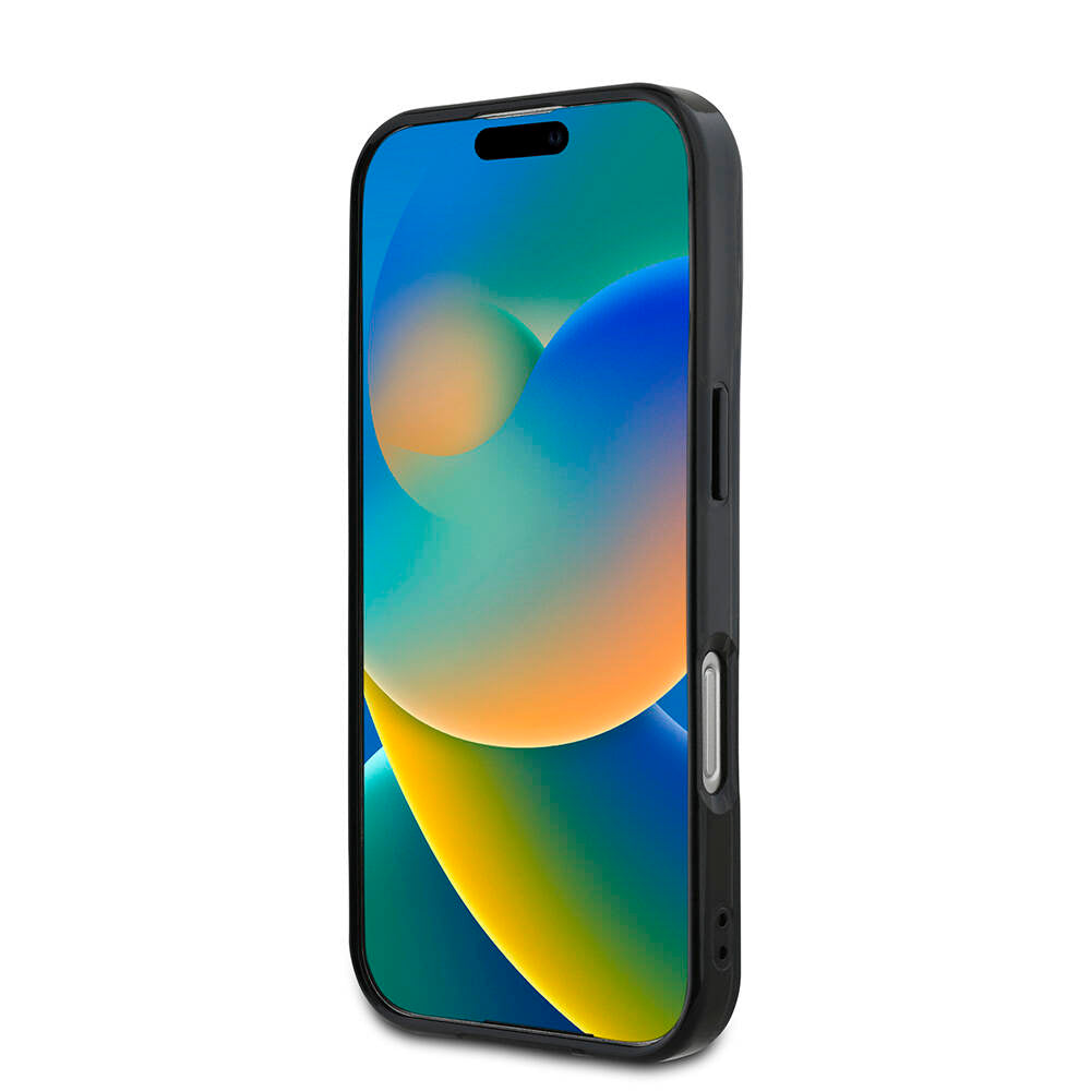 Apple iPhone 16 Pro Max Kılıf Mercedes Benz Orjinal Lisanslı M-safe Şarj Özellikli Çift Katmanlı Paralel Çizgi Desenli Kapak Siyah