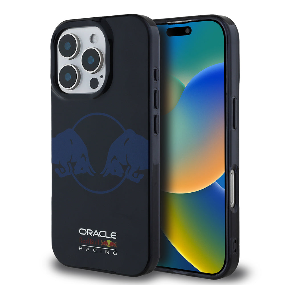 Apple iPhone 16 Pro Max Kılıf Redbull Orjinal Lisanslı M-safe Şarj Özellikli IML Çift Boğa Baskılı Sert PC Kapak Lacivert