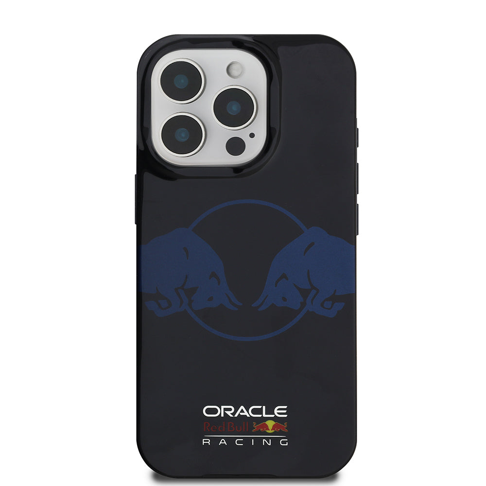 Apple iPhone 16 Pro Max Kılıf Redbull Orjinal Lisanslı M-safe Şarj Özellikli IML Çift Boğa Baskılı Sert PC Kapak Lacivert