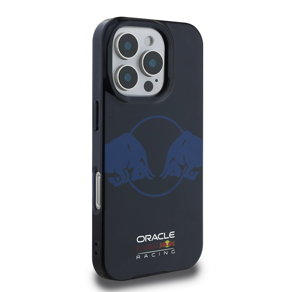 Apple iPhone 16 Pro Max Kılıf Redbull Orjinal Lisanslı M-safe Şarj Özellikli IML Çift Boğa Baskılı Sert PC Kapak Lacivert