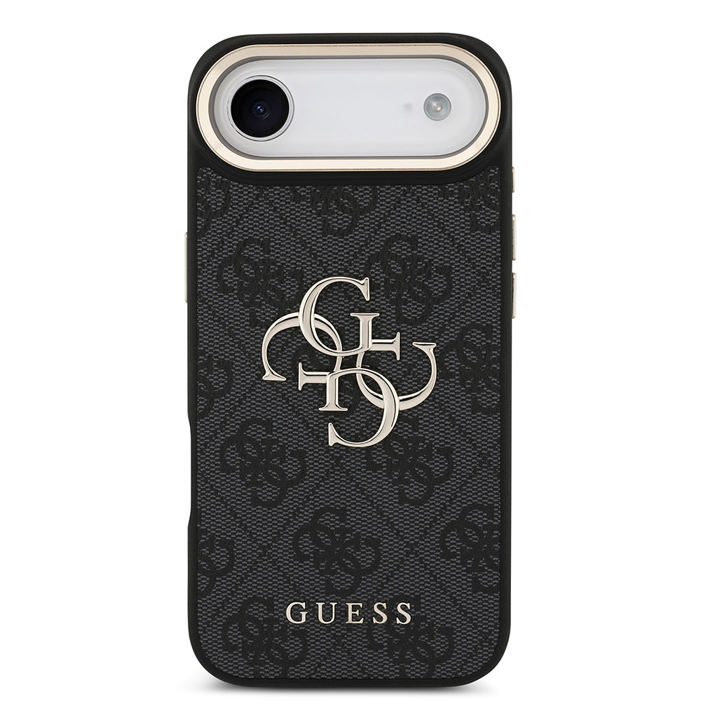 Apple iPhone 17 Air Kılıf Guess Orjinal Lisanslı 4G Büyük Metal Logolu Kalın Askılı Kapak Pembe