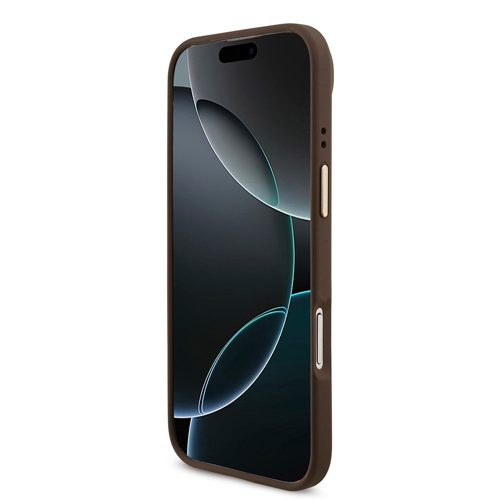 Apple iPhone 17 Air Kılıf Guess Orjinal Lisanslı 4G Büyük Metal Logolu Kalın Askılı Kapak Pembe