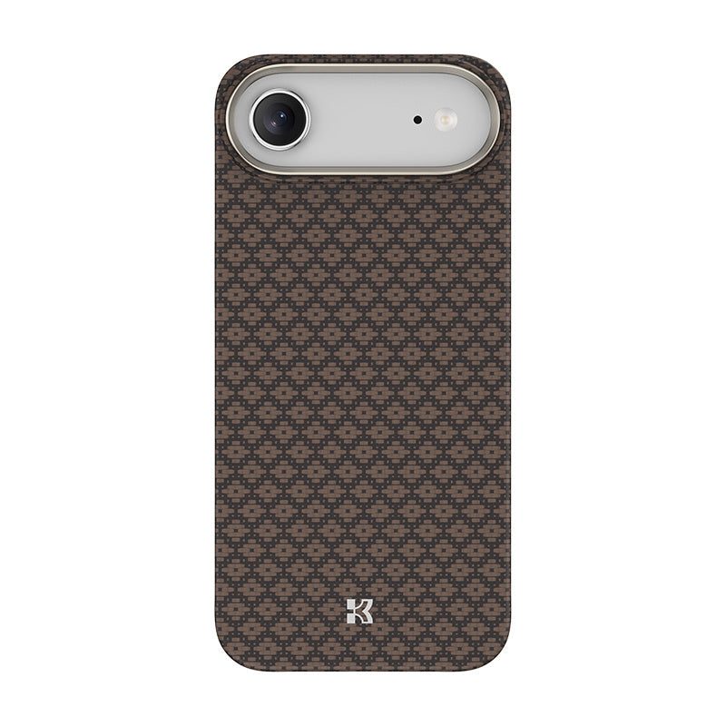 Apple iPhone 17 Air Kılıf M-Safe Şarj Özellikli Benks ArmorAir ArmorGrid Serisi Kevlar Kapak Gold