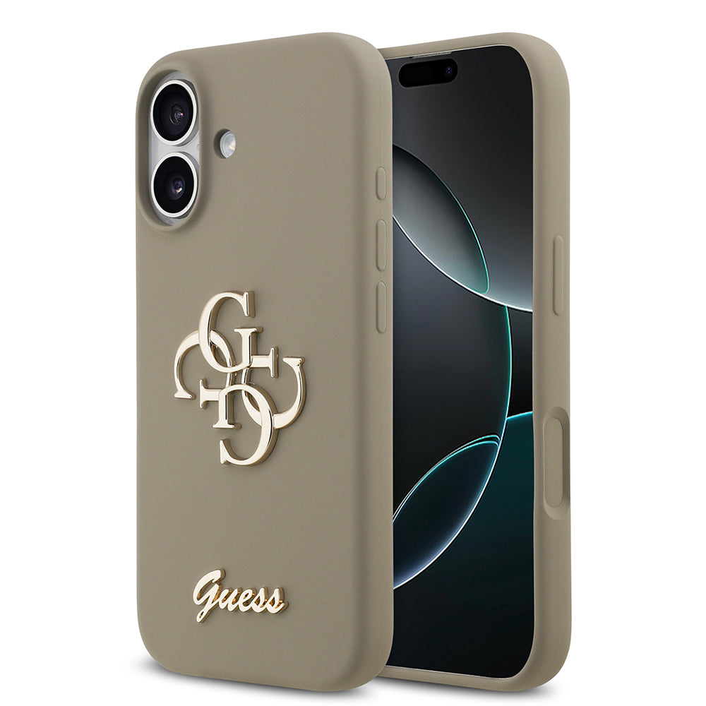 Apple iPhone 17 Kılıf Guess Orjinal Lisanslı Grained Yazı Logolu Kapak