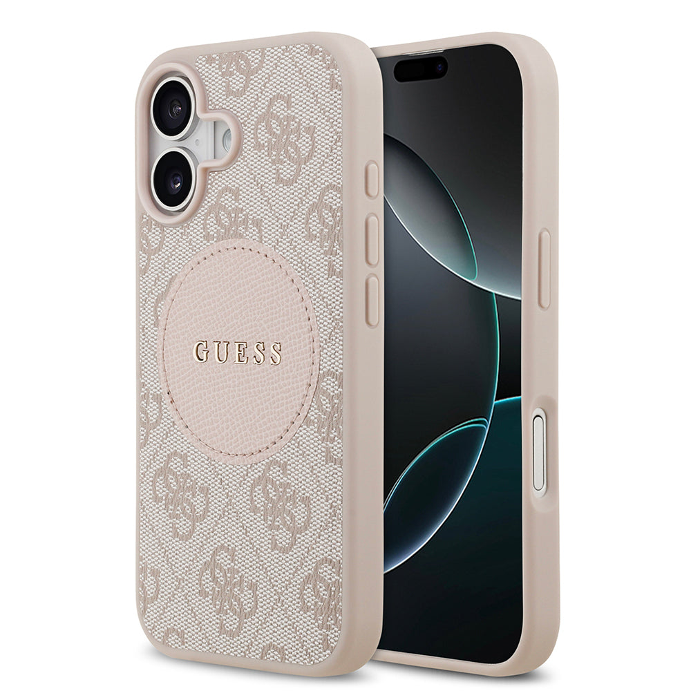 Apple iPhone 17 Kılıf Guess Orjinal Lisanslı M-safe Şarj Özellikli Yazı Logolu Circle Classic Kapak
