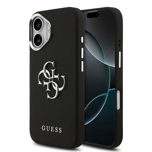 Apple iPhone 17 Kılıf Guess Orjinal Lisanslı PU Deri 4G Büyük Metal Logo Dizaynlı Kapak