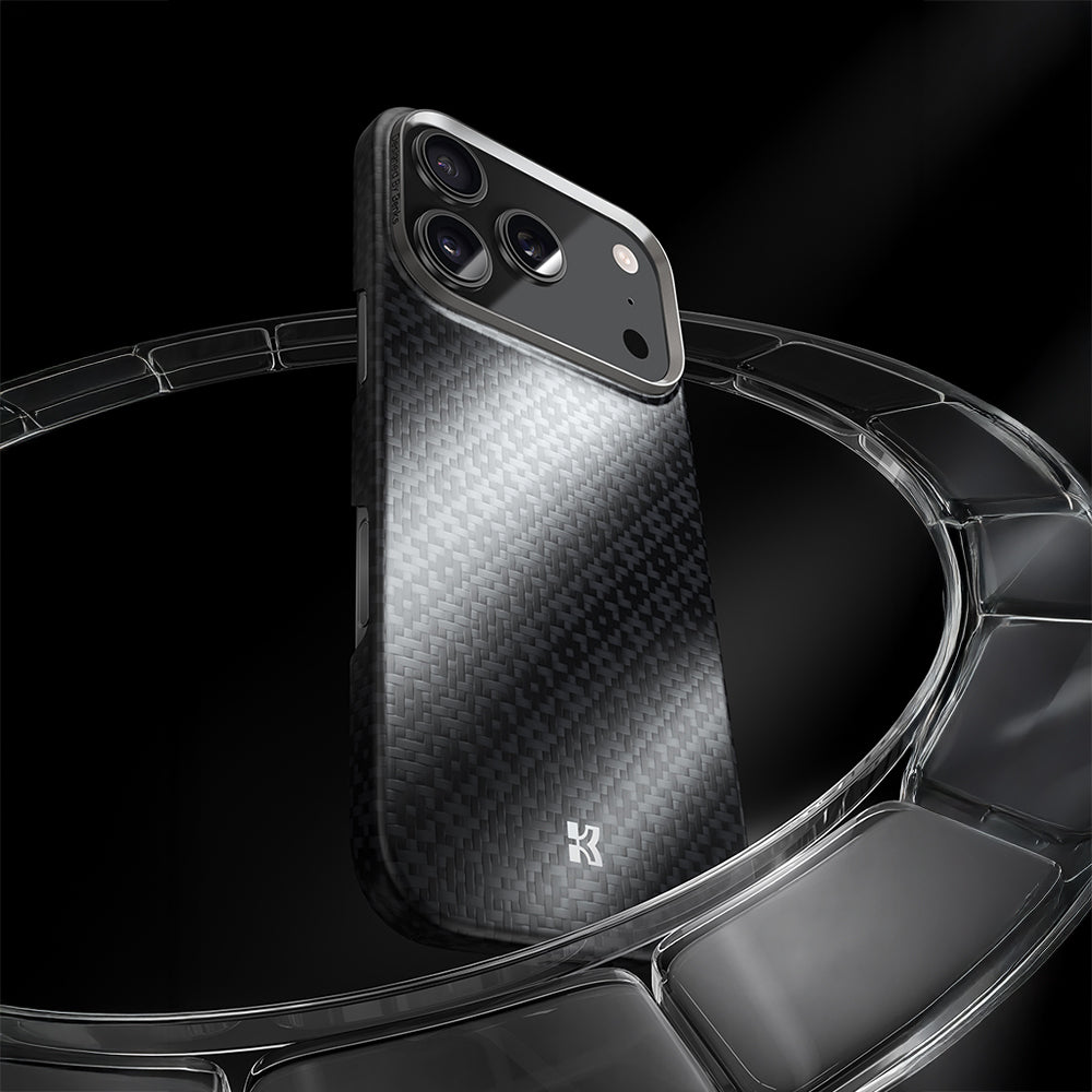 Apple iPhone 17 Kılıf M-Safe Şarj Özellikli Benks ArmorAir ArmorGrid Serisi Kevlar Kapak Gold