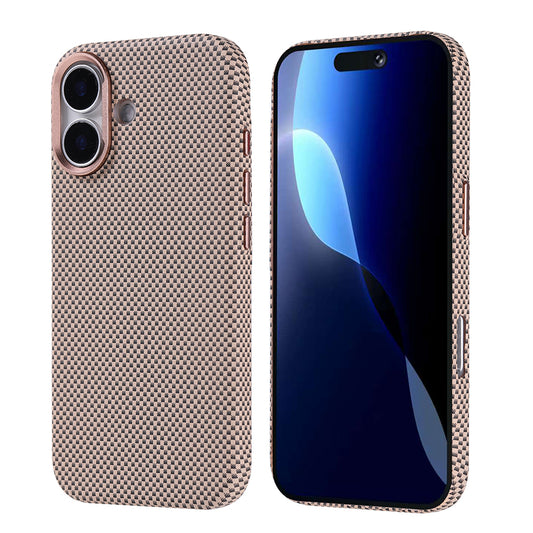 Apple iPhone 17 Kılıf M-safe Şarj Özellikli Karbon Fiber Görünümlü Zore Nekst Kapak Kırmızı