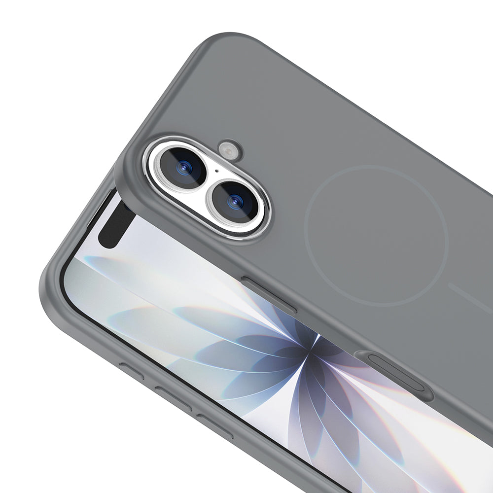 Apple iPhone 17 Kılıf M-Safe Şarj Özellikli Metal Kamera Çerçeveli Zore Edi Silikon Kapak Lacivert