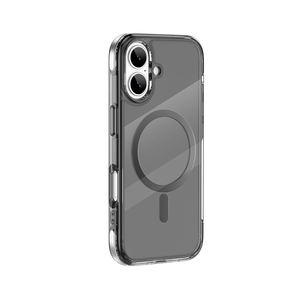 Apple iPhone 17 Kılıf M-safe Şarj Özellikli Wiwu MCC-702 Titanyum Pro Serisi Sert PC Kapak Şeffaf