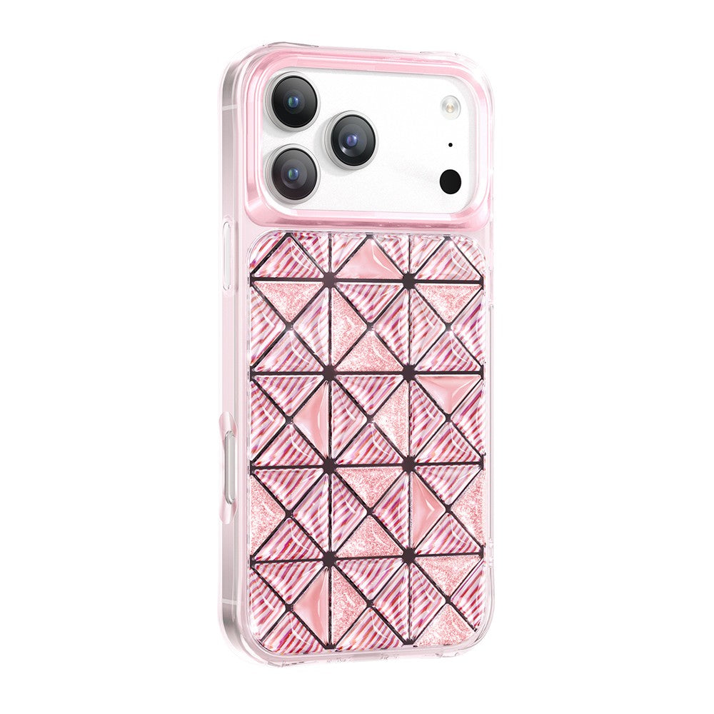 Apple iPhone 17 Pro Kılıf 3D Buz Blok Desenli Zore Paris Kairo TPU Kapak
