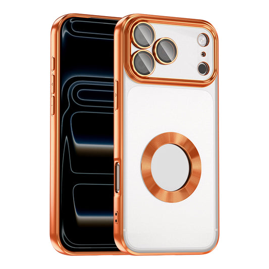 Apple iPhone 17 Pro Kılıf Kamera Korumalı Logo Gösteren Zore Omega Kapak