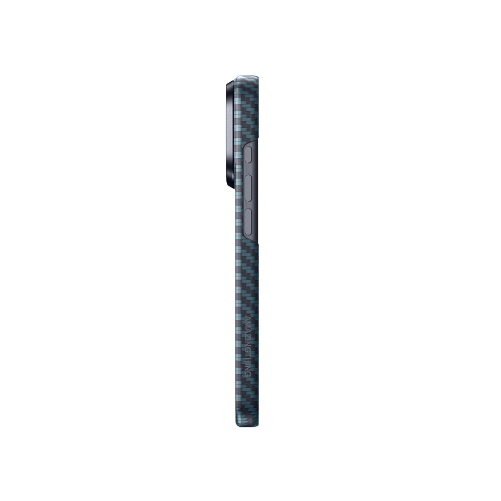 Apple iPhone 17 Pro Kılıf M-safe Şarj Özellikli 1500D Aramid Fiber Amazingthing Titan Max Serisi Kapak Siyah-Gri