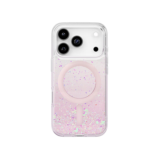 Apple iPhone 17 Pro Kılıf M-safe Şarj Özellikli Hologram Parçalı Coehl Rosara Kapak