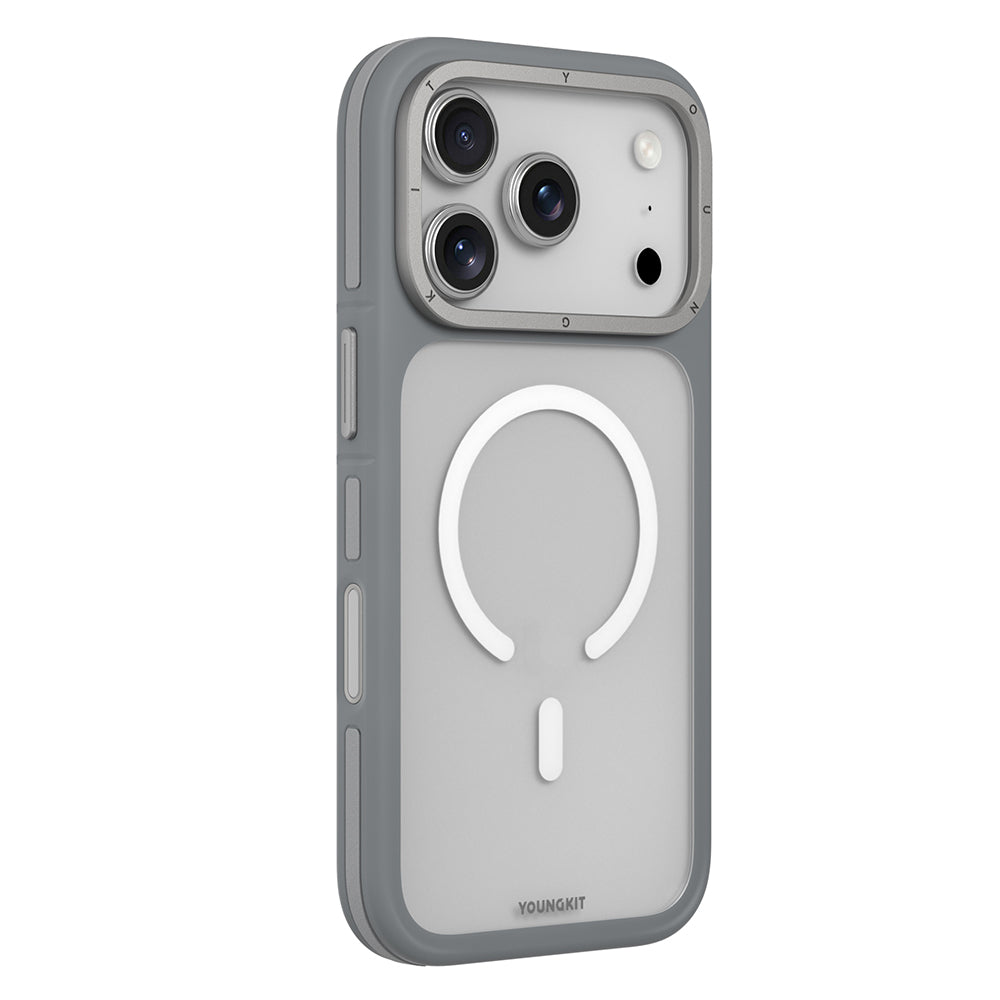 Apple iPhone 17 Pro Kılıf M-safe Şarj Özellikli Youngkit Rock Sand Serisi Kapak