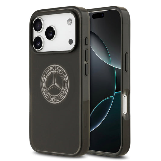 Apple iPhone 17 Pro Kılıf Mercedes Benz Orjinal Lisanslı M-safe Şarj Özellikli Buzlu PC Nostaljik Yıldız Dizayn Kapak