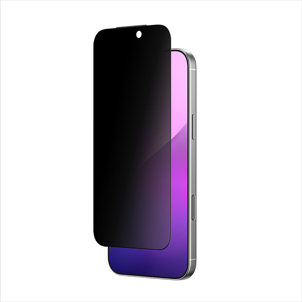 Apple iPhone 17 Pro Max Amazingthing Titan Privacy Parmak İzi Bırakmayan Temperli Cam Ekran Koruyucu Siyah
