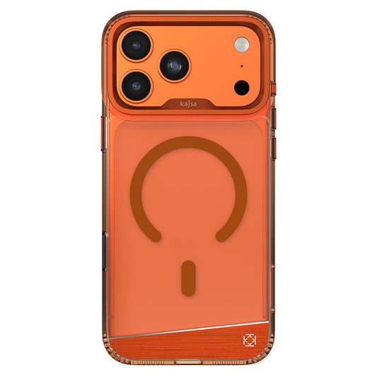 Apple iPhone 17 Pro Max Kılıf M-safe Şarj Özellikli Airbag Tasarımlı O-Ring Şeffaf Kajsa Alüminyum Trans Shield Serisi Kapak