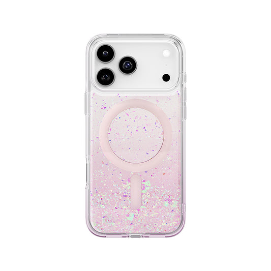Apple iPhone 17 Pro Max Kılıf M-safe Şarj Özellikli Hologram Parçalı Coehl Rosara Kapak