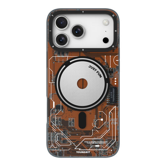 Apple iPhone 17 Pro Max Kılıf M-safe Şarj Özellikli Kamera Denetim Butonlu Youngkit Technology Serisi Kapak Siyah