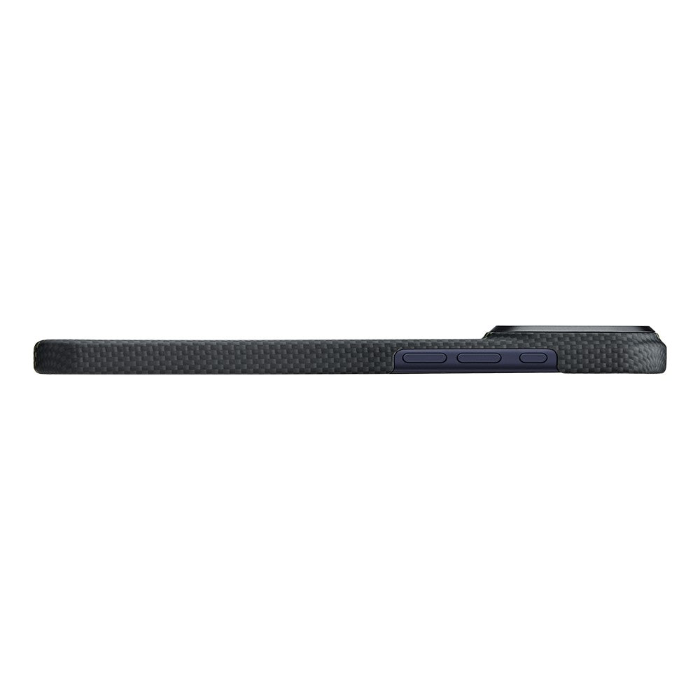 Apple iPhone 17 Pro Max Kılıf M-safe Şarj Özellikli Lumintex Teknolojili Fosforlu Aramid Karbon Fiber Pitaka Tactile Woven Aries Serisi Kapak