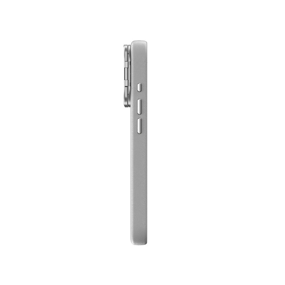 Apple iPhone 17 Pro Max Kılıf M-safe Şarj Özellikli Standlı Amazingthing Glamour Mag Serisi PU Kapak Gri
