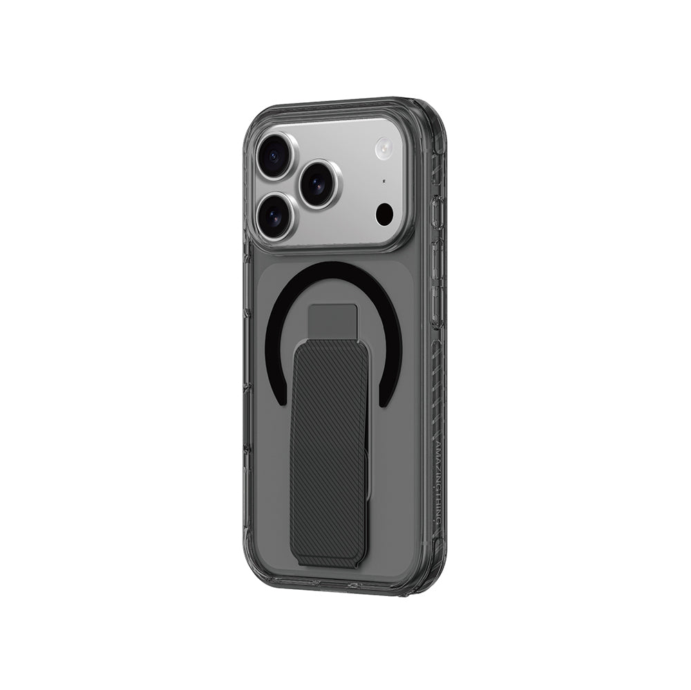 Apple iPhone 17 Pro Max Kılıf M-safe Şarj Özellikli Standlı Amazingthing Titan Pro Plus Kapak Mavi