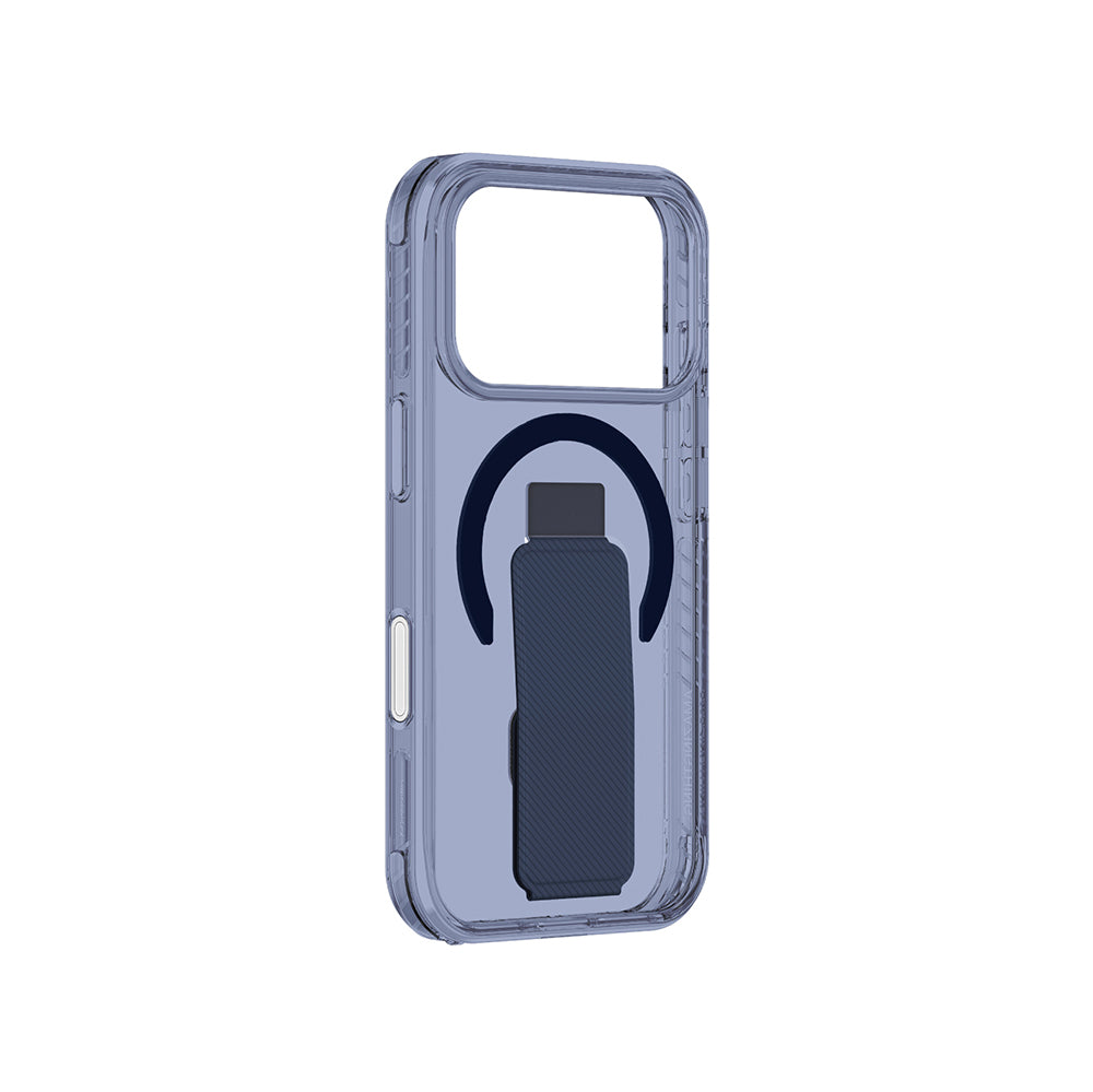Apple iPhone 17 Pro Max Kılıf M-safe Şarj Özellikli Standlı Amazingthing Titan Pro Plus Kapak Mavi