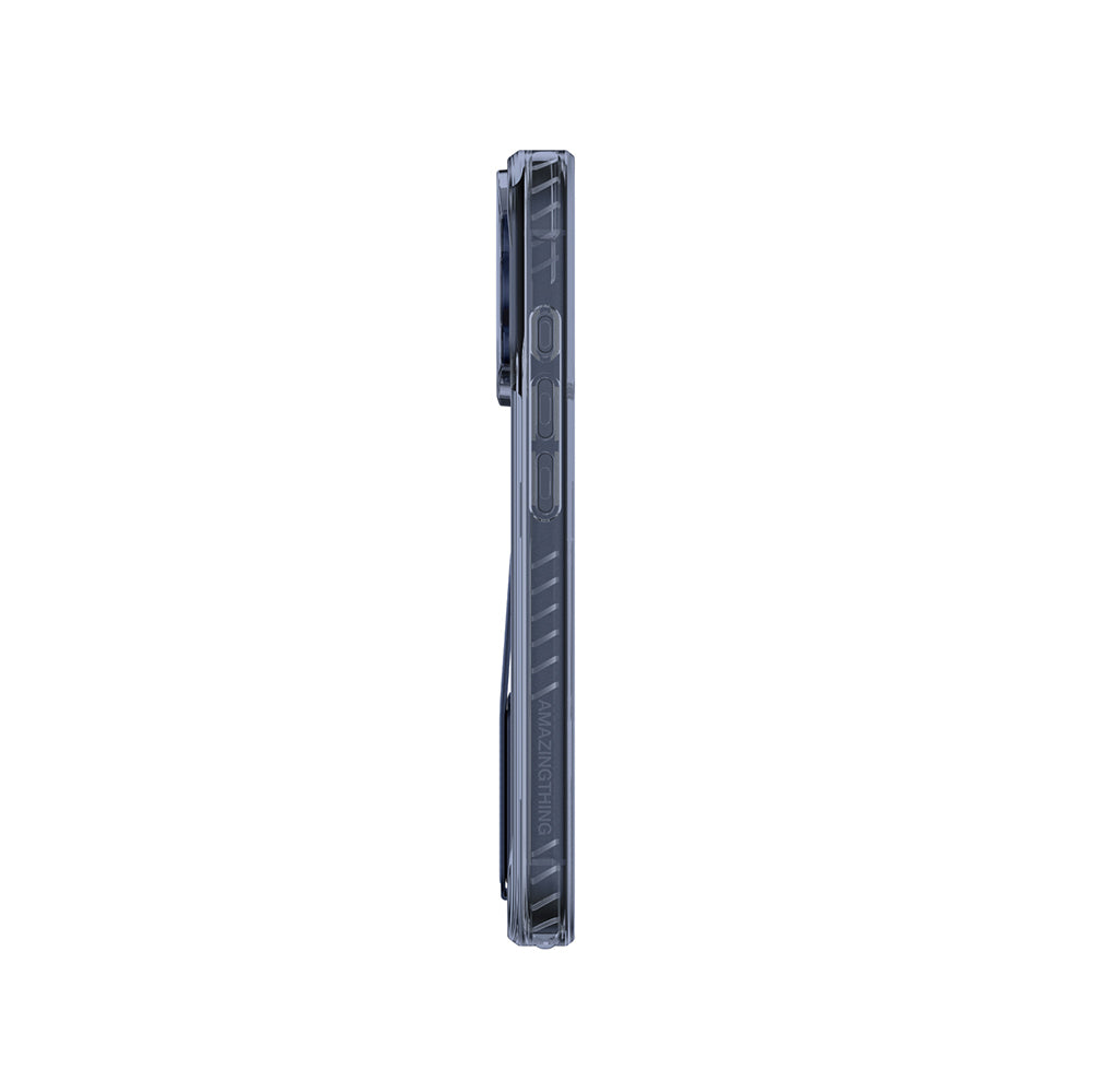 Apple iPhone 17 Pro Max Kılıf M-safe Şarj Özellikli Standlı Amazingthing Titan Pro Plus Kapak Mavi