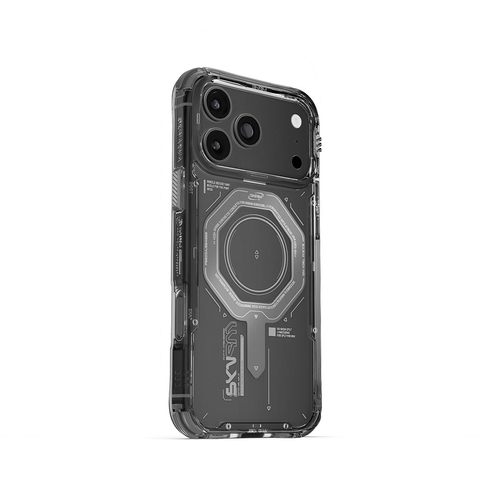 Apple iPhone 17 Pro Max Kılıf SkinArma M-safe Şarj Özellikli Airbag Tasarımlı Magma Kapak Turuncu