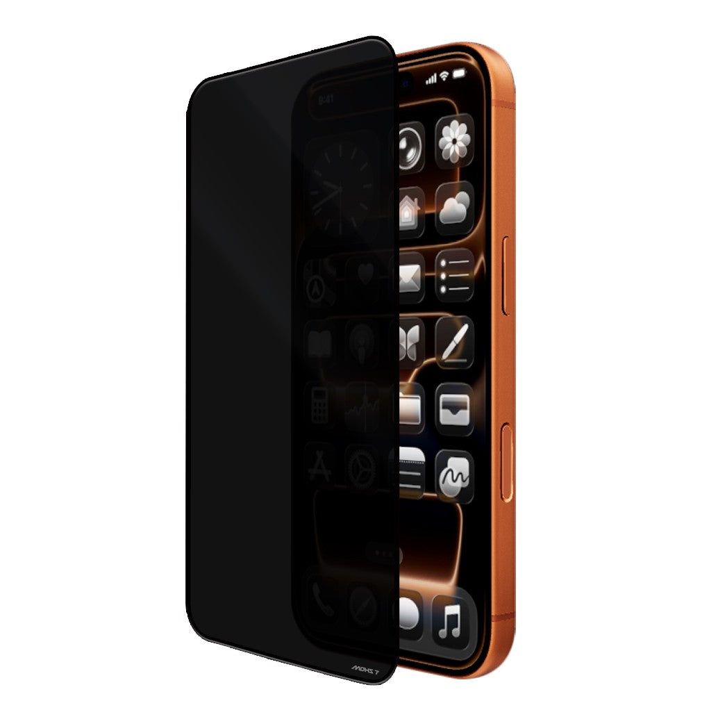 Apple iPhone 17 Pro Max Mohseven M6 Privacy Temperli Cam Ekran Koruyucu + Kolay Uygulama Aparatı