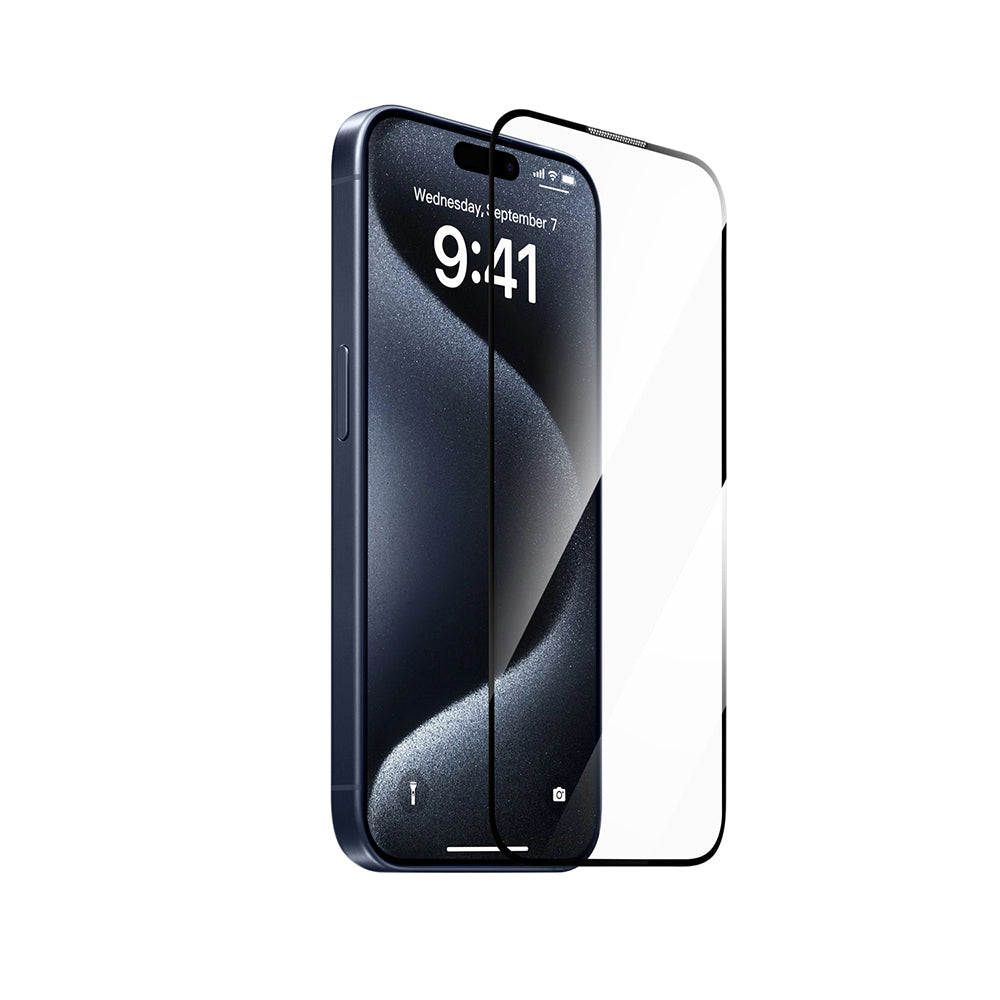 Apple iPhone 17 Pro Max Wiwu SQ-008 Oleofobik Easy Install Darbeye Karşı Dayanıklı Temperli Cam Ekran Koruyucu + Kolay Uygulama Aparatlı Şeffaf