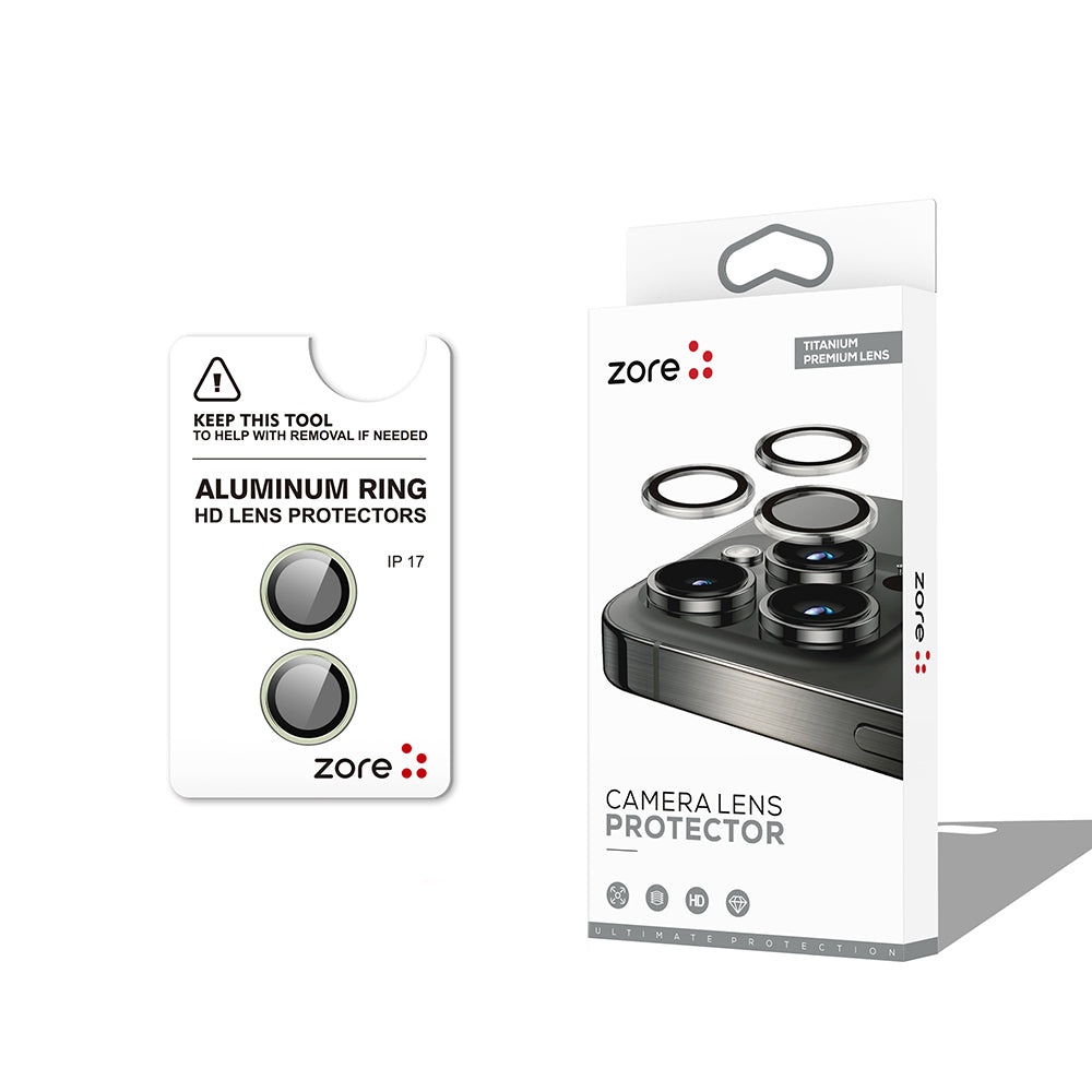 Apple iPhone 17 Zore CL-12 Premium Safir Parmak İzi Bırakmayan Anti-Reflective Kamera Lens Koruyucu Açık Yeşil