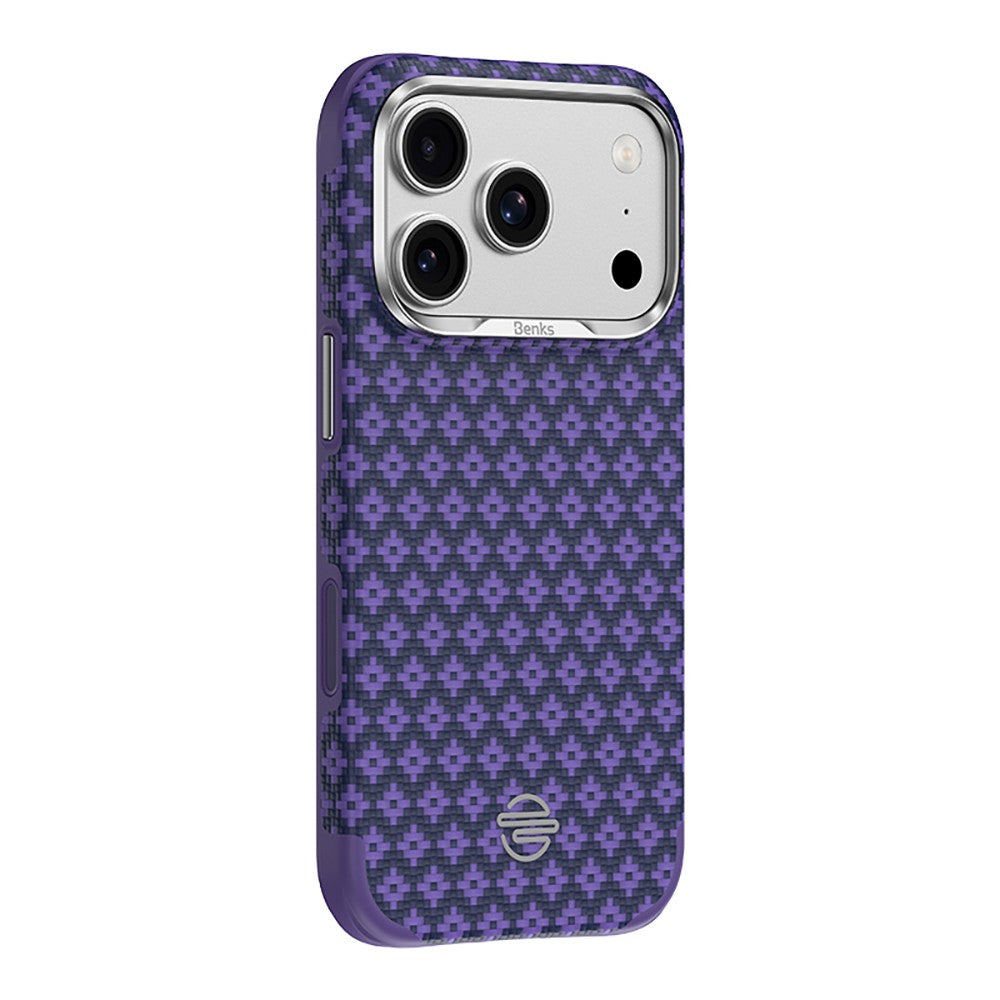 Apple iPhone 18 Pro Kılıf M-Safe Şarj Özellikli Benks ArmorPro ArmorEdge X9 Serisi Kevlar Karbon Kapak