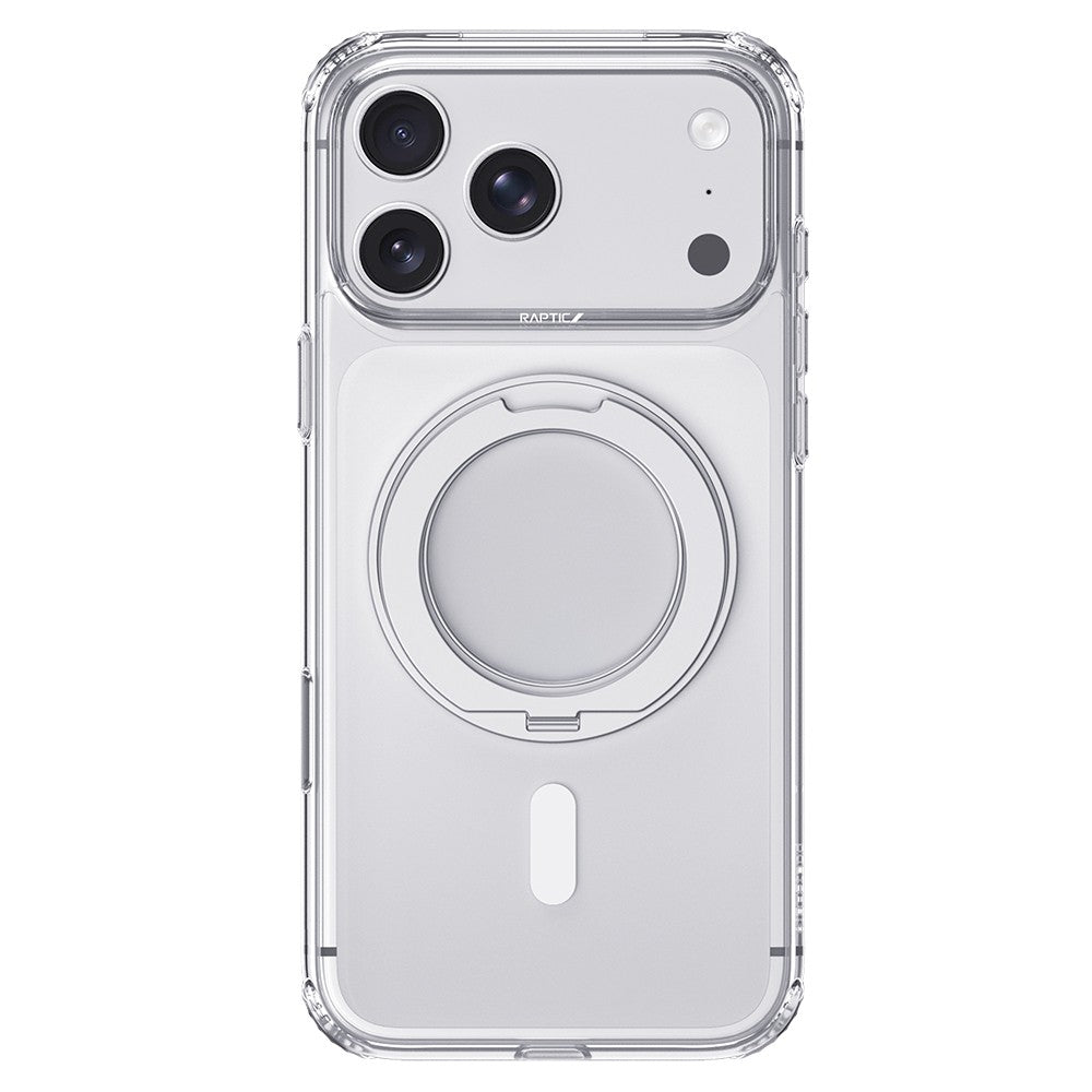 Apple iPhone 18 Pro Kılıf M-safe Şarj Özellikli Raptic Air Stand Serisi Aynalı Arka Yüzey Standlı Kapak