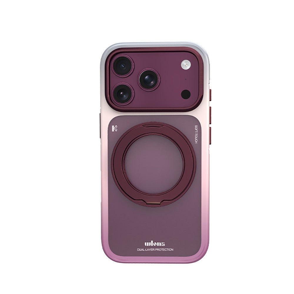 Apple iPhone 18 Pro Kılıf M-safe Şarj Özellikli Sert PC Wlons Arvox Standlı Kapak