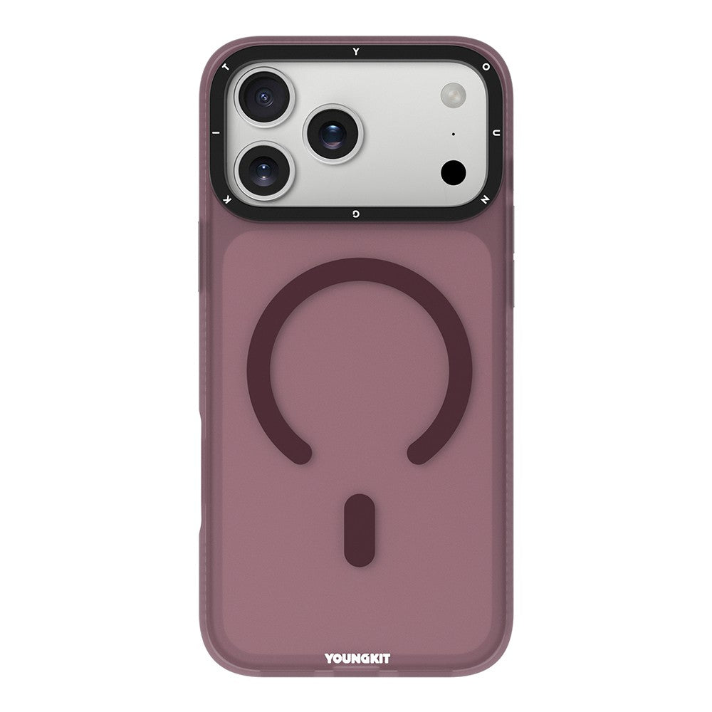Apple iPhone 18 Pro Kılıf M-safe Şarj Özellikli Youngkit Hidden Sand Serisi Kapak