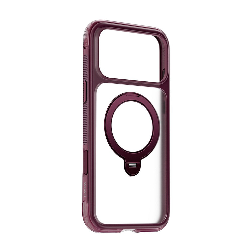 Apple iPhone 18 Pro Kılıf Wiwu AS-203 AeroShield Ultra Serisi M-safe Şarj Özellikli Airbag Tasarımlı Standlı Kapak