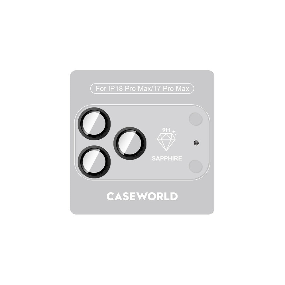 Apple iPhone 18 Pro Max CaseWorld Alloy Sapphire Safir One-Piece Anti Reflective Safir Kamera Lens Koruyucu