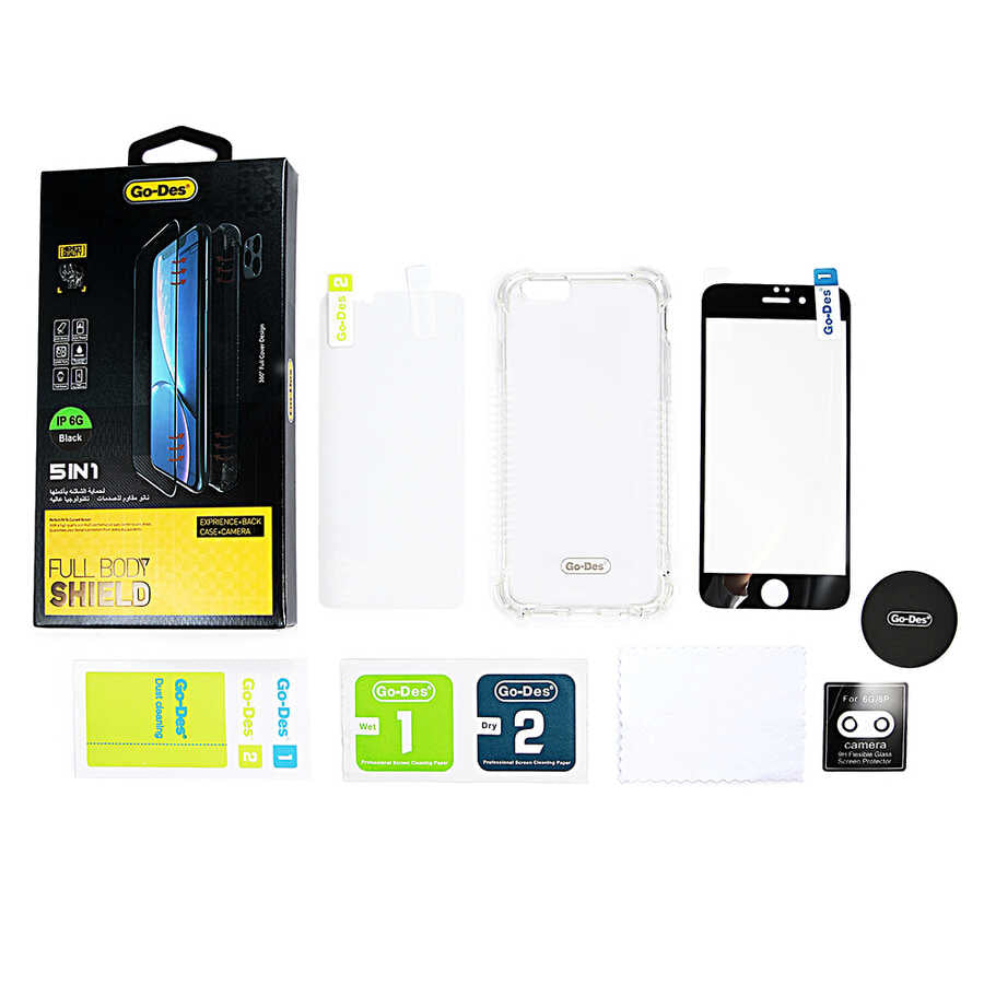 Apple iPhone 6 Plus Go Des 5 in 1 Full Body Shield Beyaz