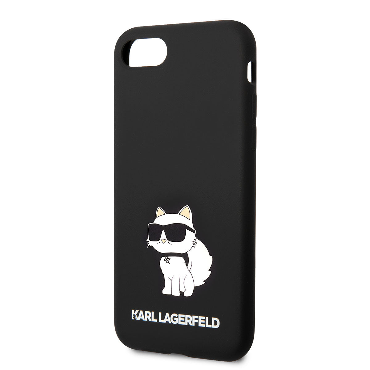 Apple iPhone 7 Kılıf Karl Lagerfeld Silikon Choupette Dizayn Kapak Siyah