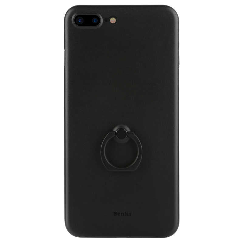 Apple iPhone 7 Plus Kılıf Benks Lollipop With Ring Kapak Siyah