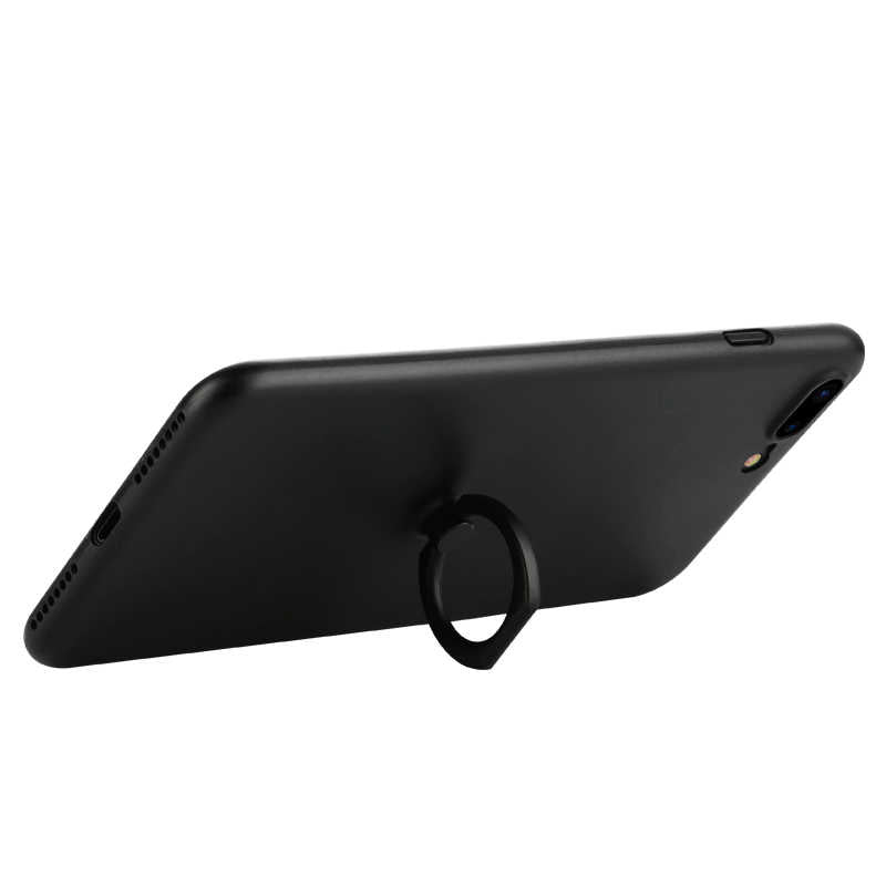 Apple iPhone 7 Plus Kılıf Benks Lollipop With Ring Kapak Siyah