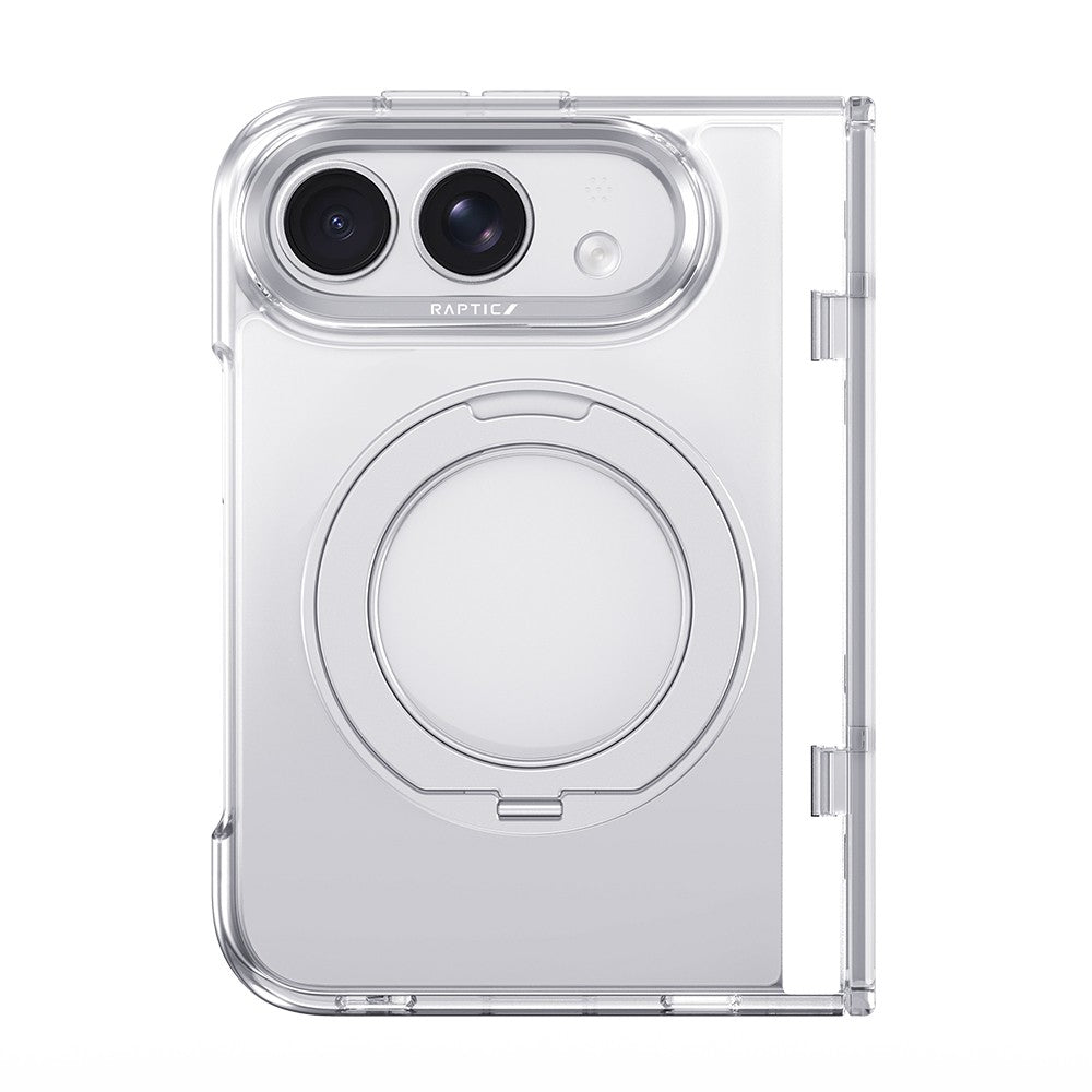 Apple iPhone Duo Kılıf M-safe Şarj Özellikli Raptic Air Stand Serisi Aynalı Arka Yüzey Standlı Kapak